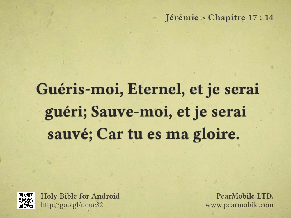 Jérémie, Chapitre 17:14